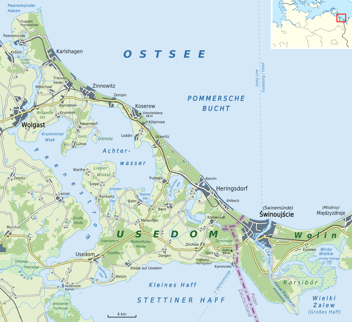 Karte-Insel-Usedom / Bild: Alexrk2 Openstreetmap CC BY-SA 3.0